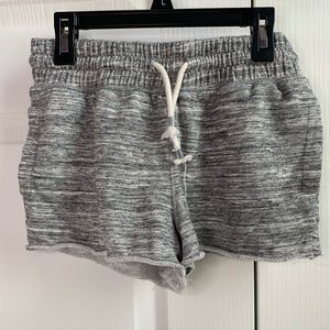 Cropped (at home) sweat shorts